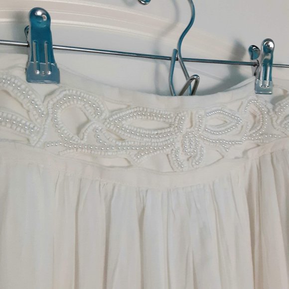 Alice + Olivia Embroidered Pearl Midi Skirt - Picture 6 of 7